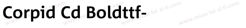 Corpid Cd Boldttf字体转换